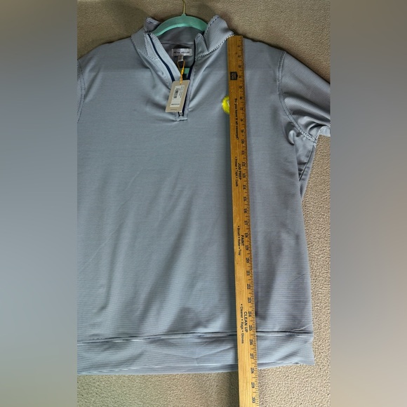 Peter Millar Perth Sugar Stripe Performance Quarter-Zip Golf Sport Men Size L - Picture 5 of 8